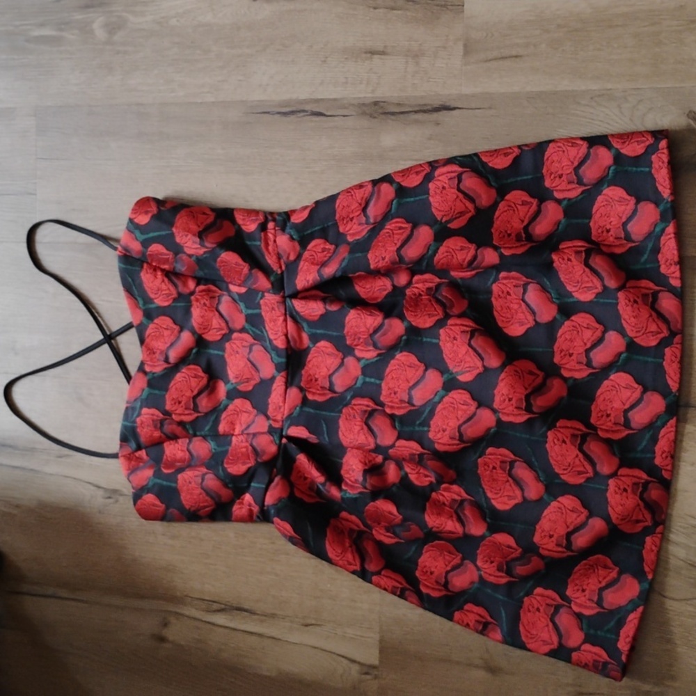 SMALL RED ROSE MINI DRESS - Picture 3 of 13